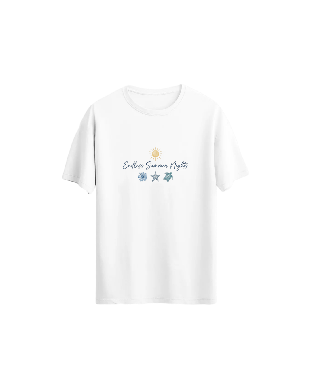 Sonsuz Yaz Gecesi Yazılı Tişört - Endless Summer Night Regular Tshirt