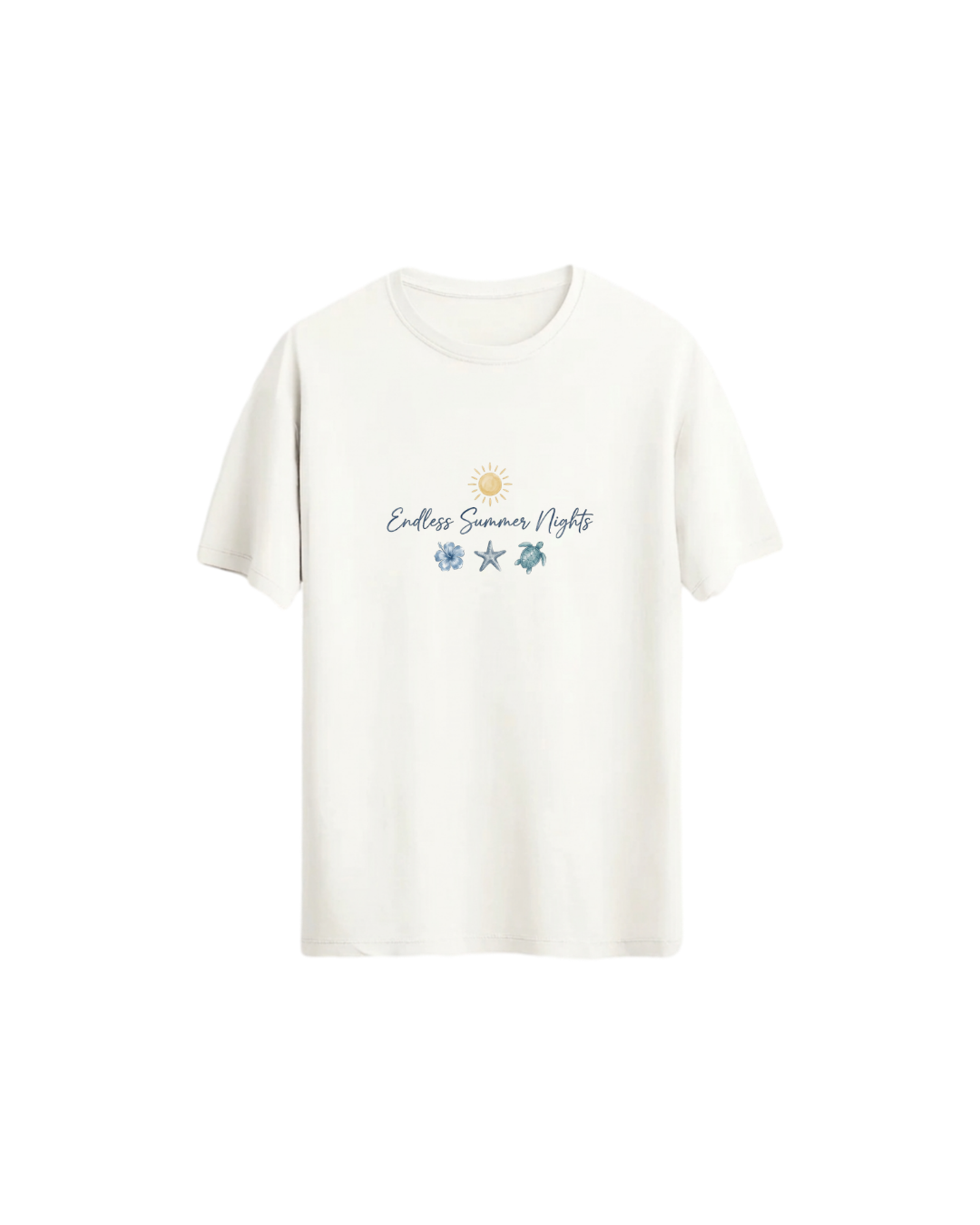Sonsuz Yaz Gecesi Yazılı Tişört - Endless Summer Night Regular Tshirt