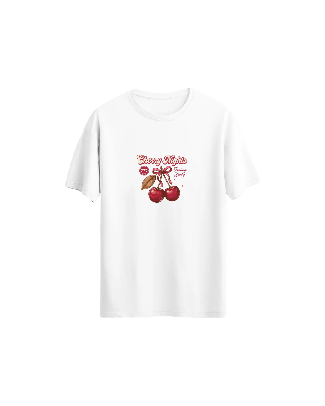 Kiraz Geceler Yazılı Tişört - Cherry Nights Regular Tshirt