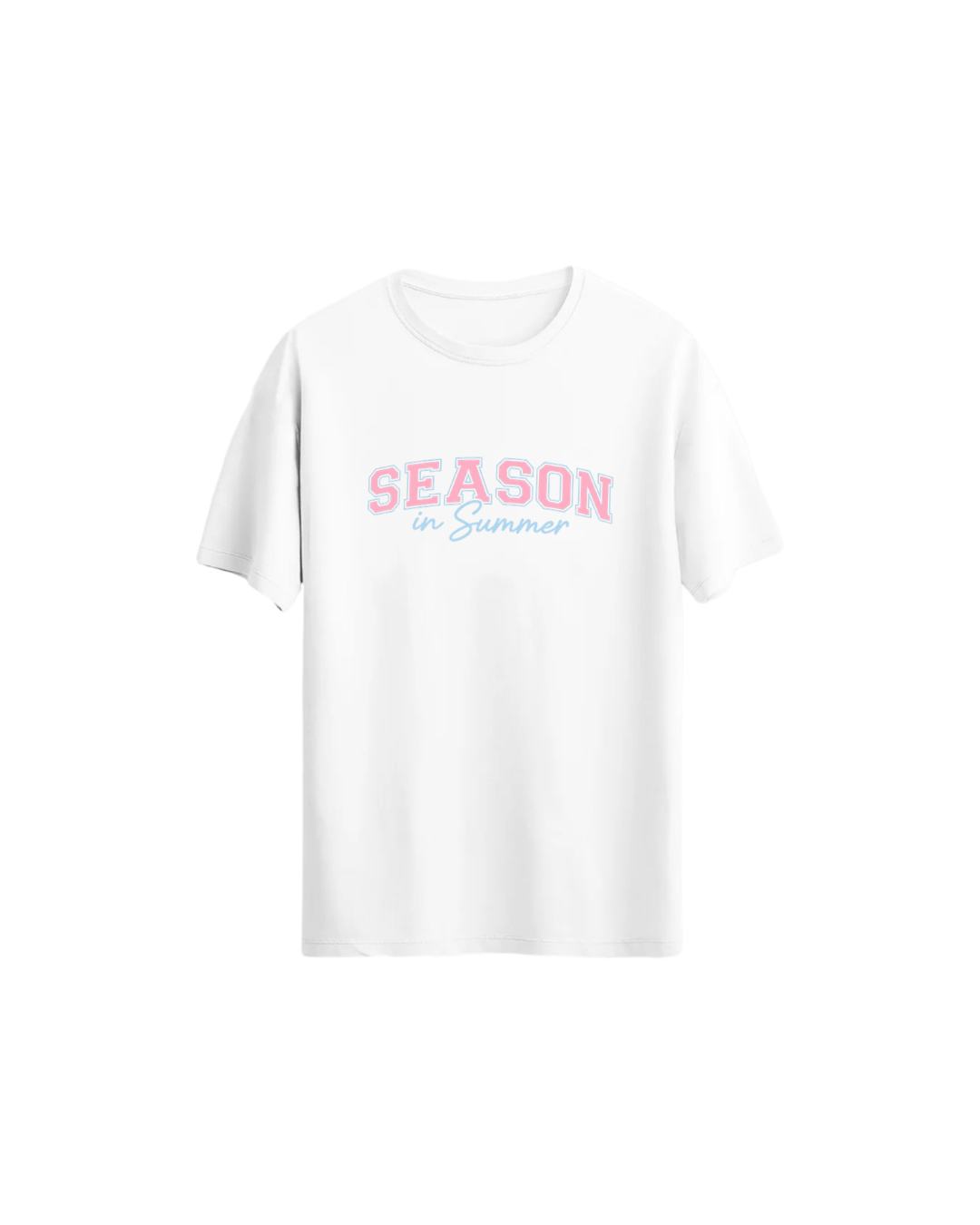 Yaz mevsiminde Yazılı Tişört - Season in Summer Regular Tshirt